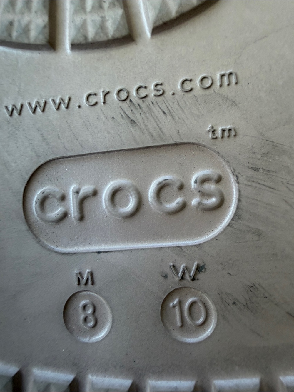 Crocs Classic Crush Slide in Latte Women's Size 10 Men's Size 8 Chunky Platform - Picture 11 of 13